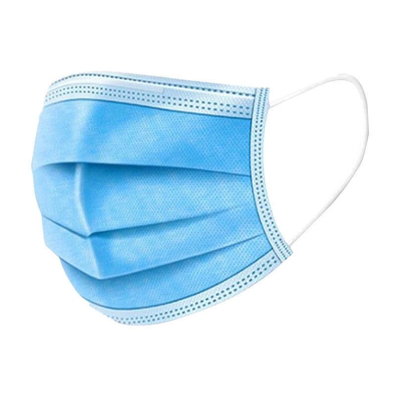 Yumuşak 3 Kat Tek Kullanımlık Yüz Maskesi Tahriş Edici Olmayan Genel Boyut 17.5 * 9.5cm