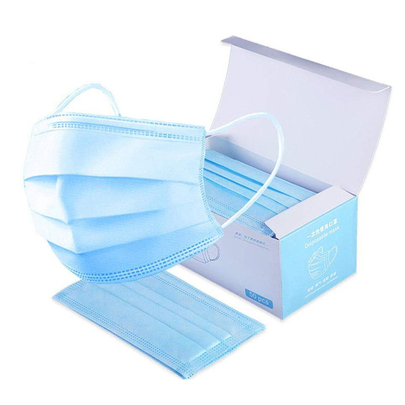 Katman Tek Kullanımlık Cerrahi Tek Kullanımlık Maske Anti Bakteriyel 17.5cm * 9.5cm Boyut