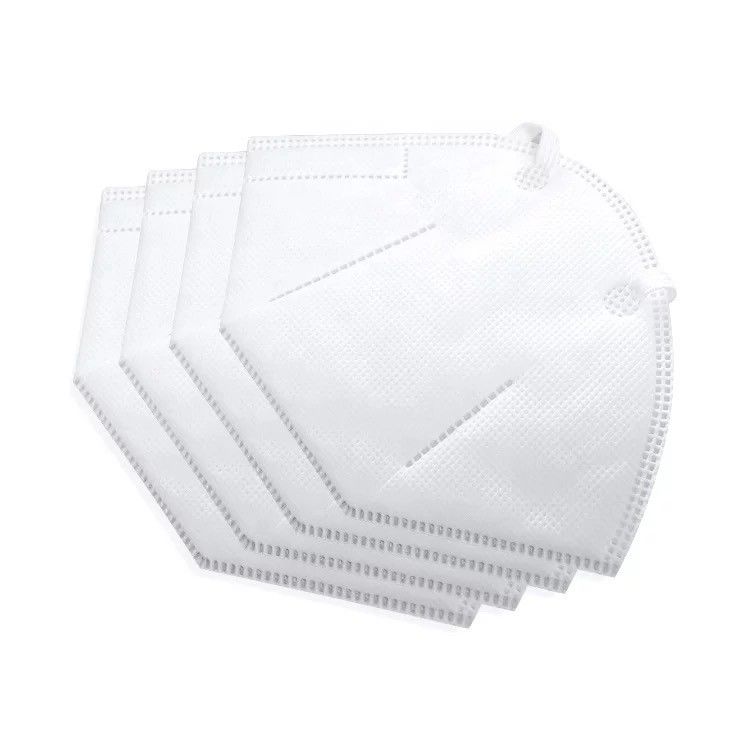 Tek kullanımlık N95 Yüz Maskesi Beyaz Renk Dokuma Kumaş Fiberglas Ücretsiz