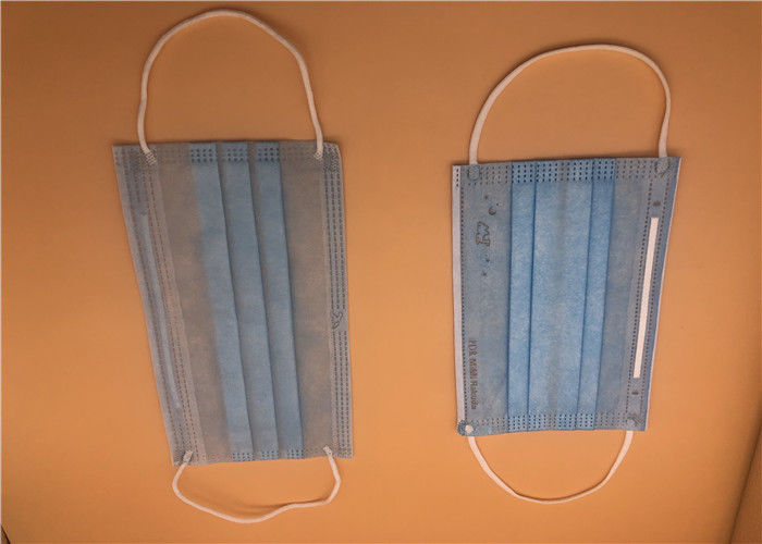 Spunlace / Spunbond Kravatlı 3 Katlı Beyaz Nefes Alabilir Tek Kullanımlık Maske