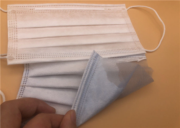Hastane Tek Kullanımlık Tıbbi Maske / Hipoalerjenik Cerrah Yüz Maskesi CE FDA