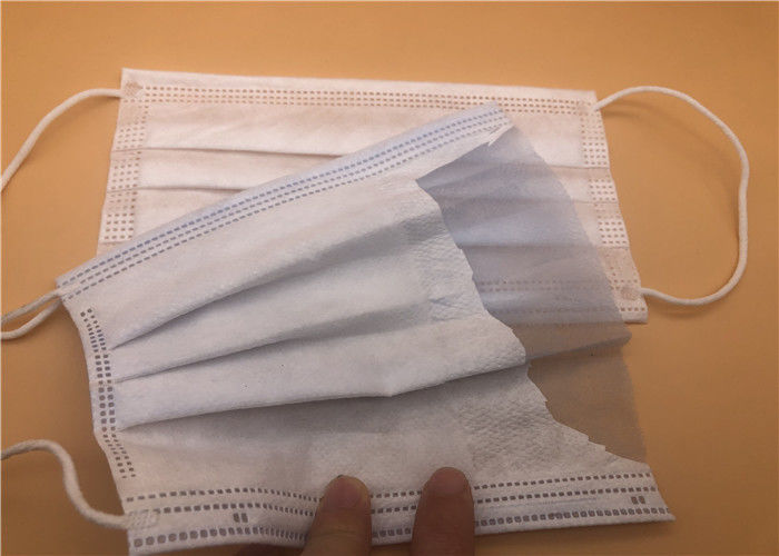 Hastane Tek Kullanımlık Tıbbi Maske / Hipoalerjenik Cerrah Yüz Maskesi CE FDA