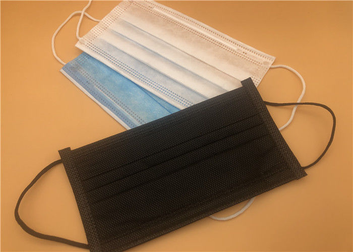 Nefes 3 Kat Tek Kullanımlık Tıbbi Maske Bükülmüş Dantel Spun Bond Üzerinde Kravat ile