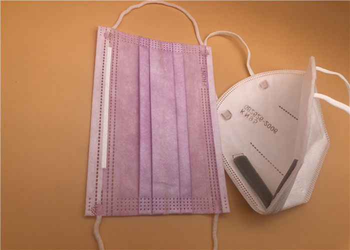 Tek kullanımlık N95 Yüz Maskesi Beyaz Renk Dokuma Kumaş Fiberglas Ücretsiz